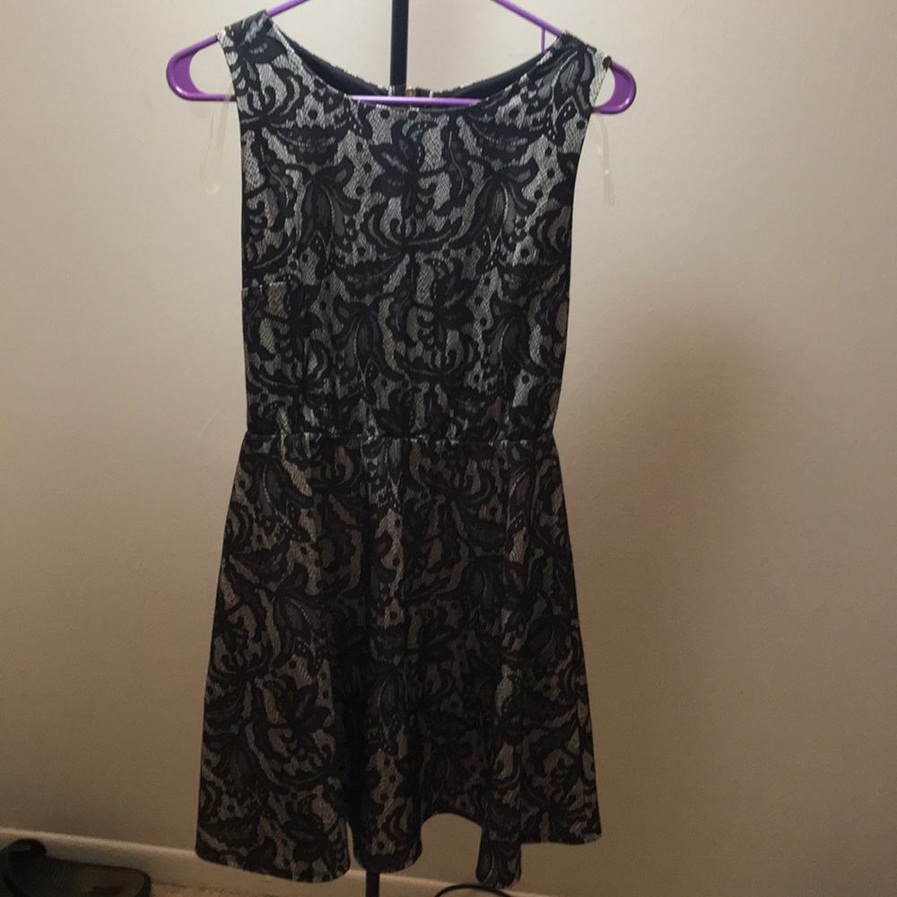Black and gold dress